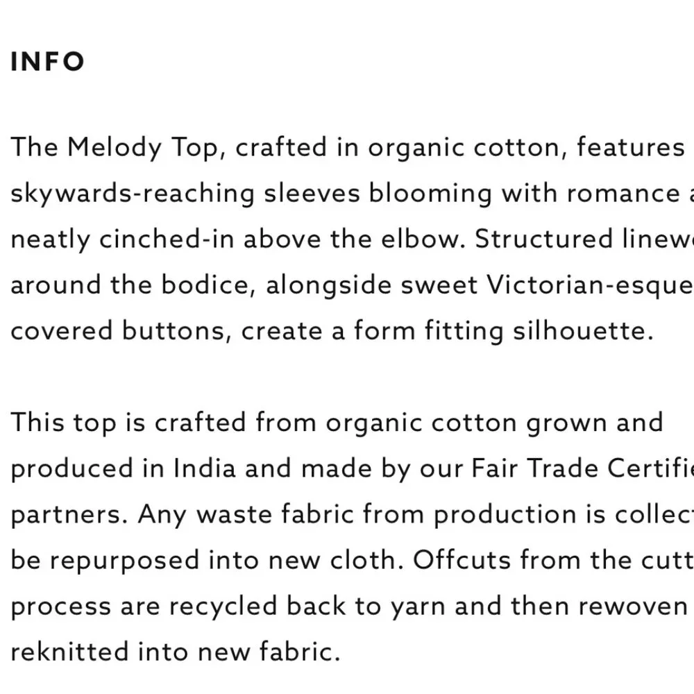 Karen Walker Melody Organic Cotton Top. Size US6/UK10. Black. - Picture 5 of 6